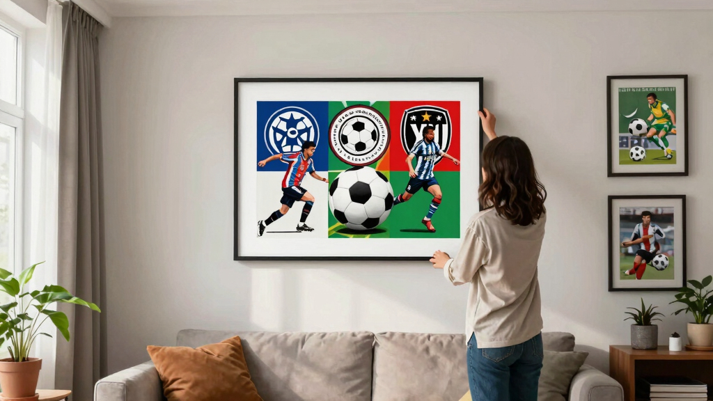soccer-themed wall art