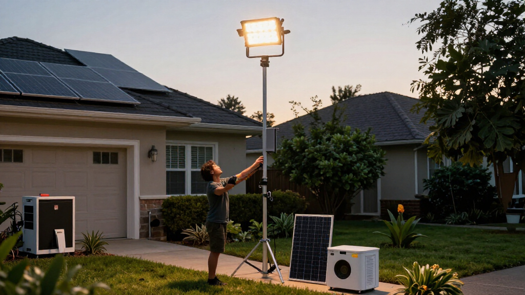 jobsite light tower for home projects