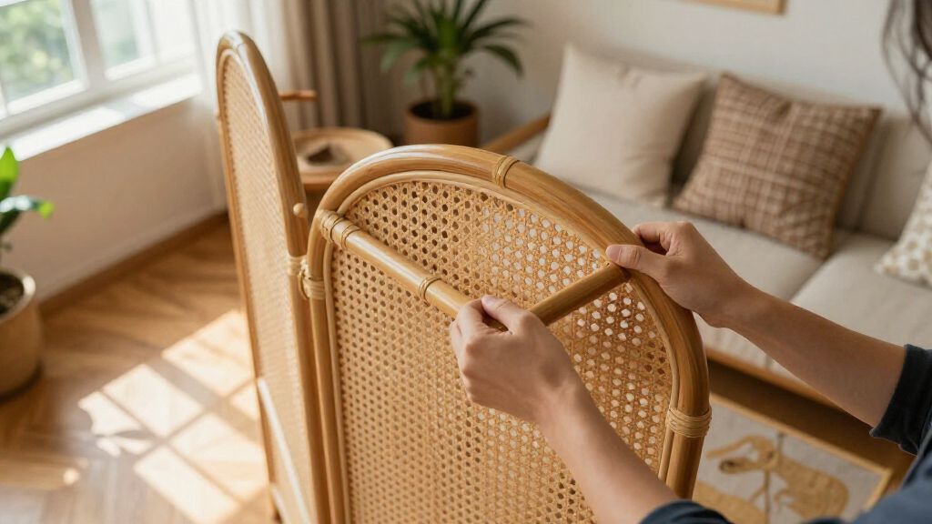 rattan room divider