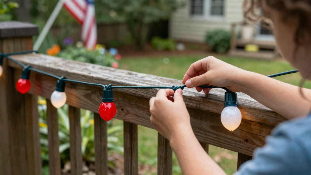 patriotic outdoor string lights