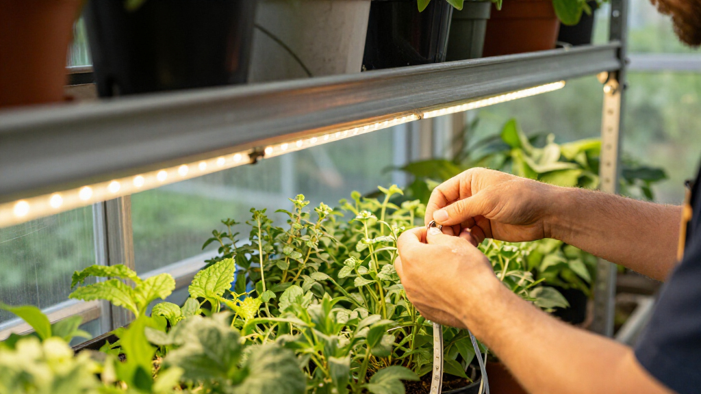 best led strips for greenhouse shelving