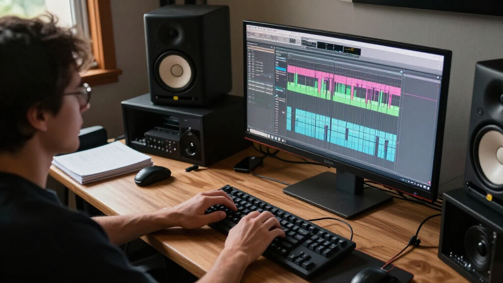 studio computer monitor for daw editing