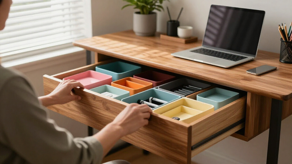 desk organization and storage