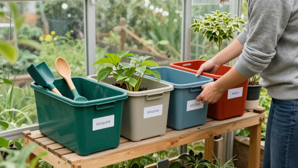 garden storage and organization bins