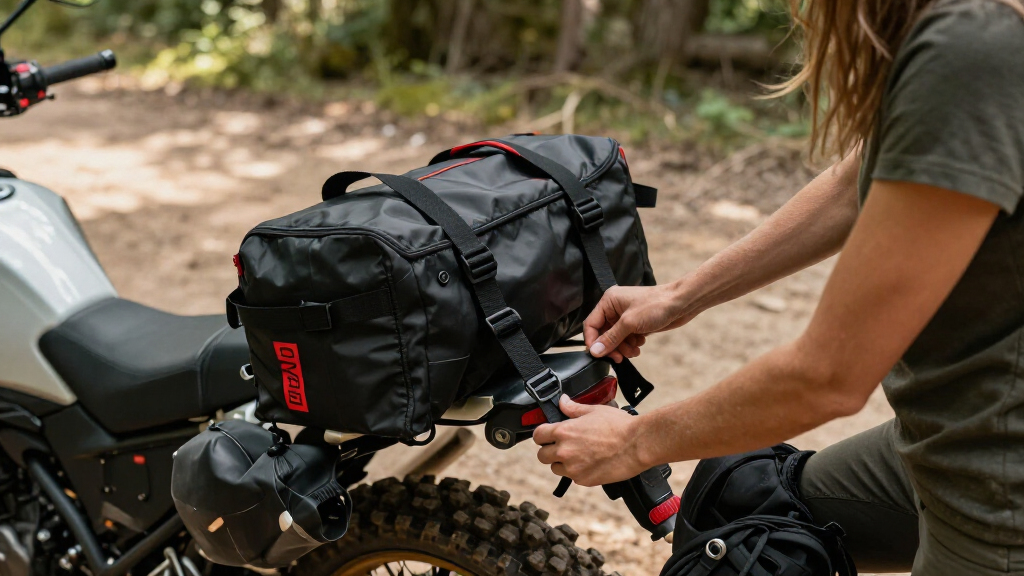 waterproof tail bag for adventure motorcycles