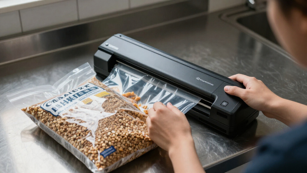 chamber vacuum sealer for bulk pet food prep