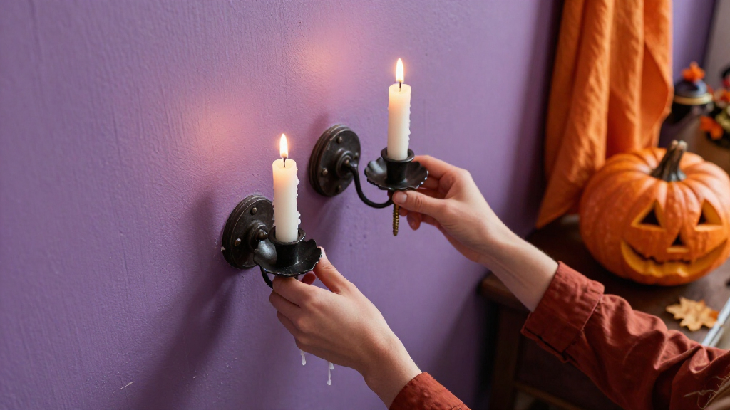 Halloween candle sconces