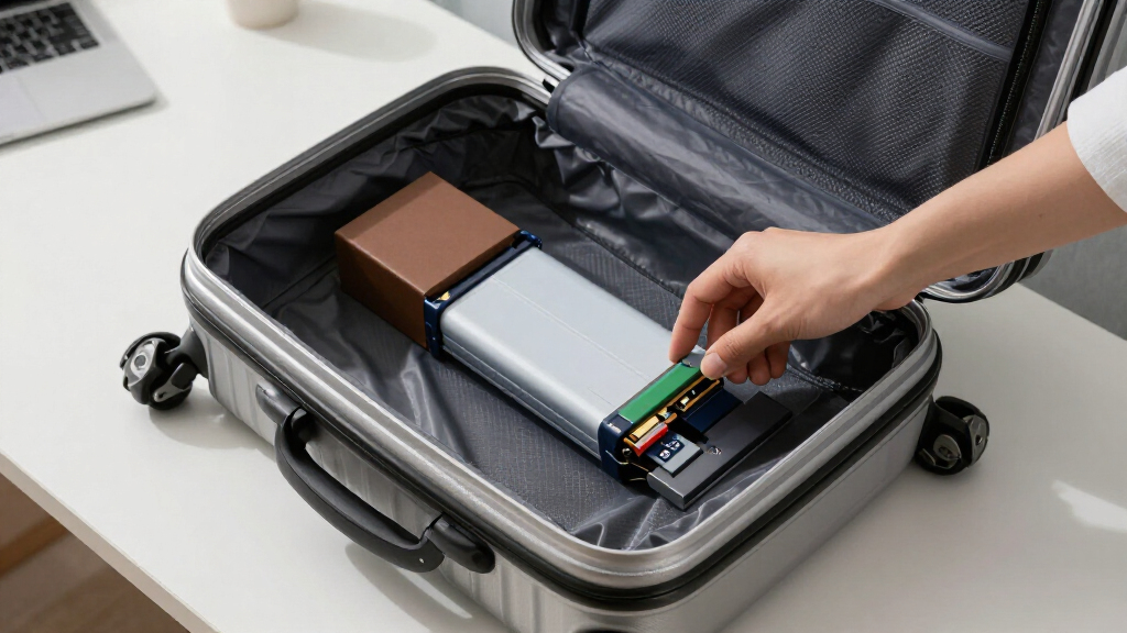 carry on suitcase with removable battery