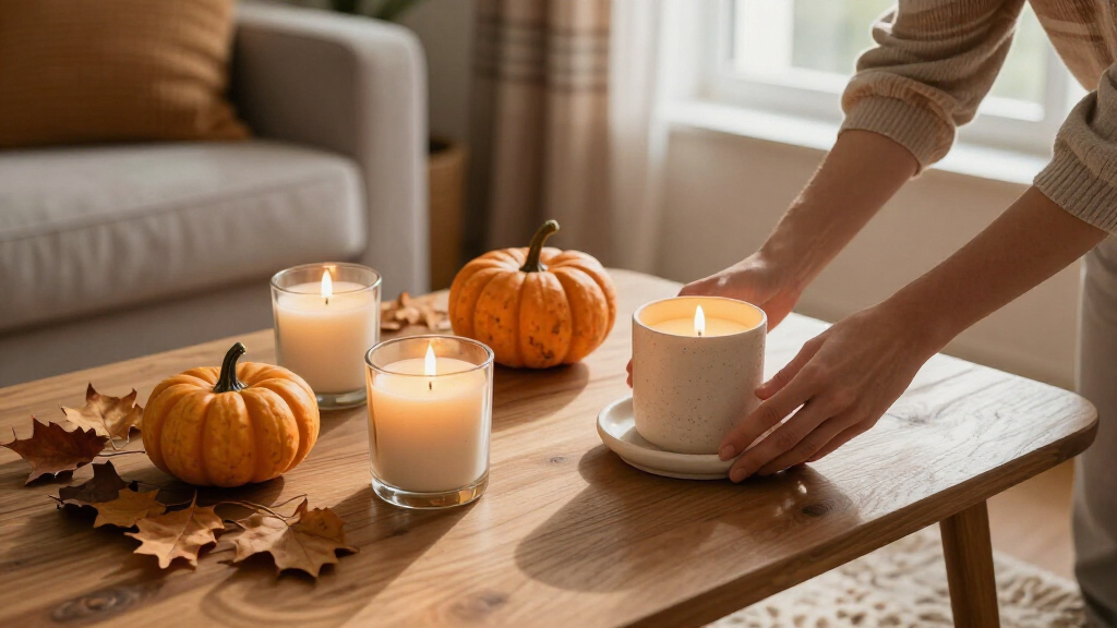 scented candles for fall decor