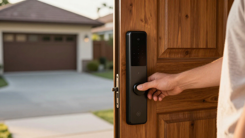 smart lock for garage entry door