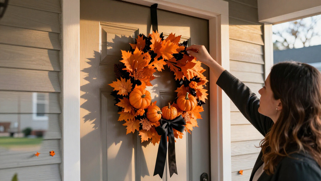 Halloween door wreaths