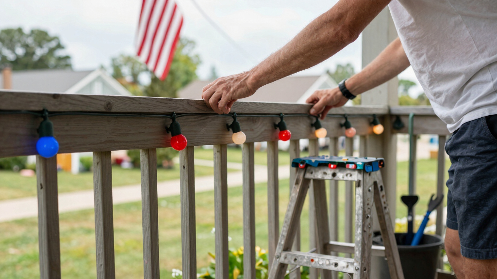 patriotic outdoor string lights
