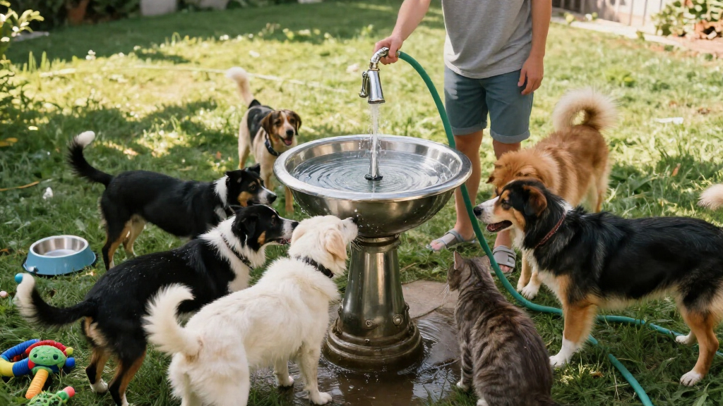 high capacity water fountain for multiple pets