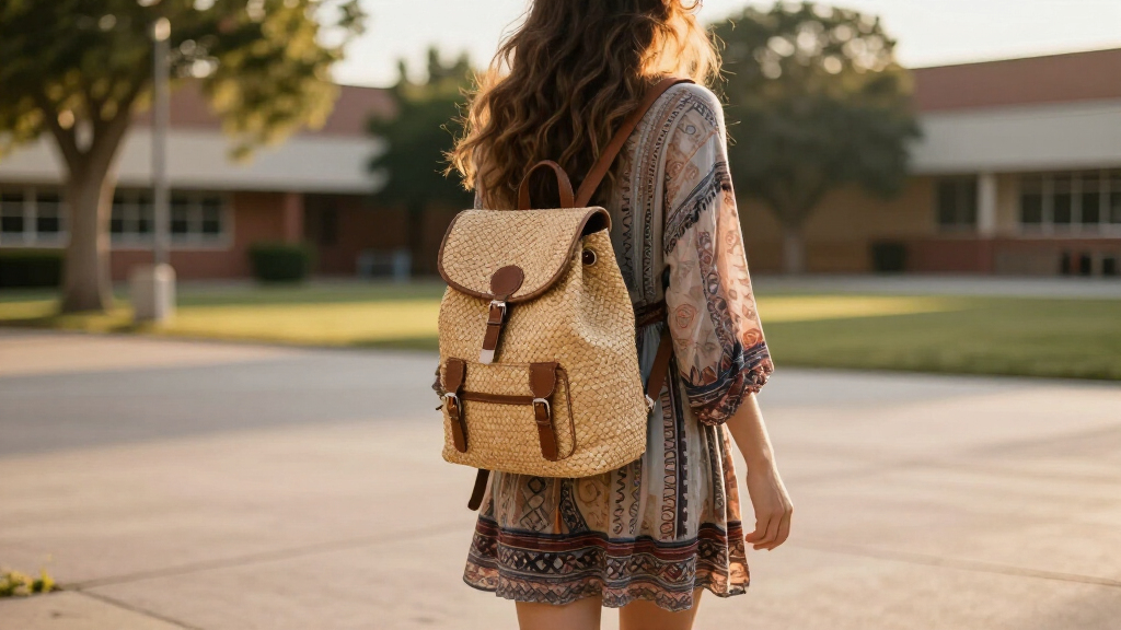 boho backpacks for school