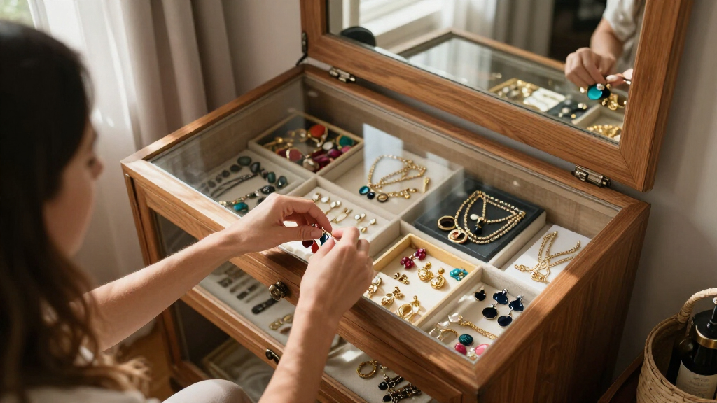 large jewelry organizer cabinet for body jewelry