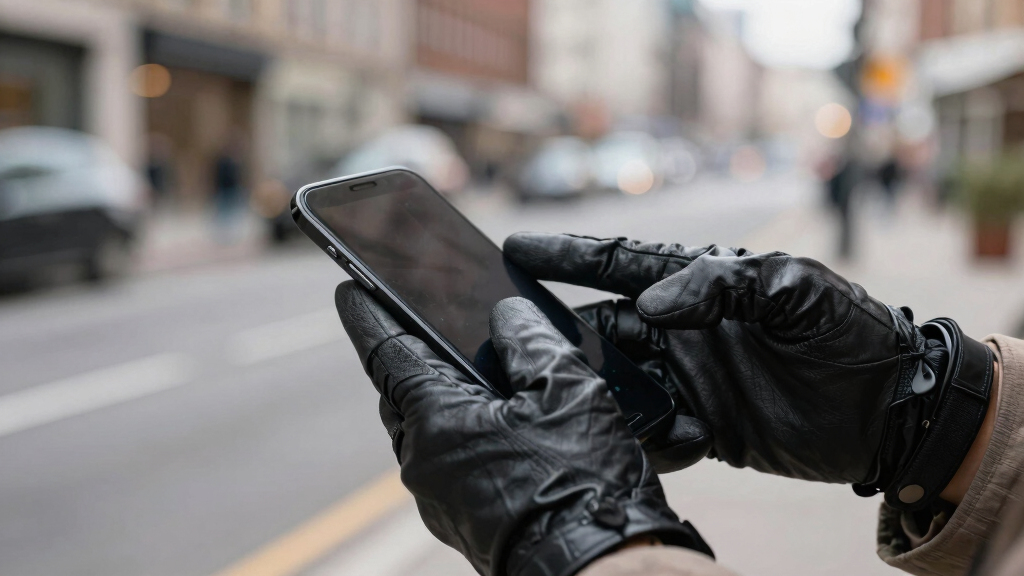 touchscreen leather gloves