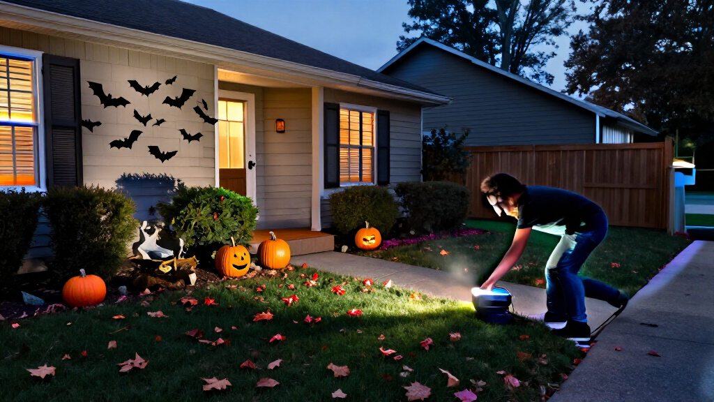 outdoor Halloween projector lights