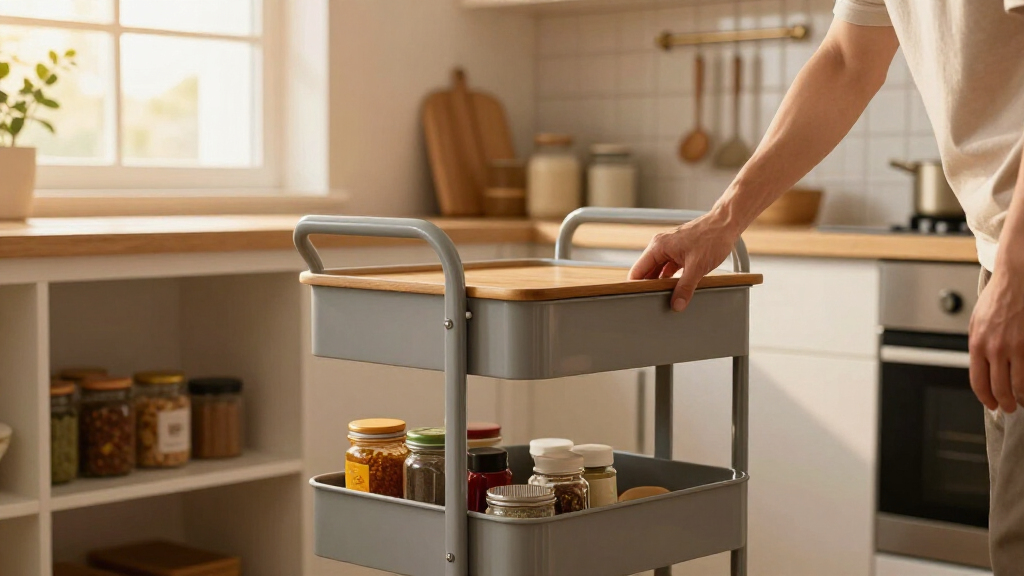 slim rolling pantry carts