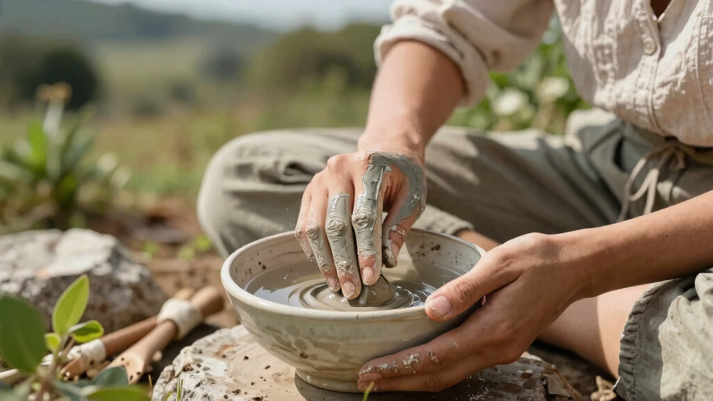 Organic clay face mask powder