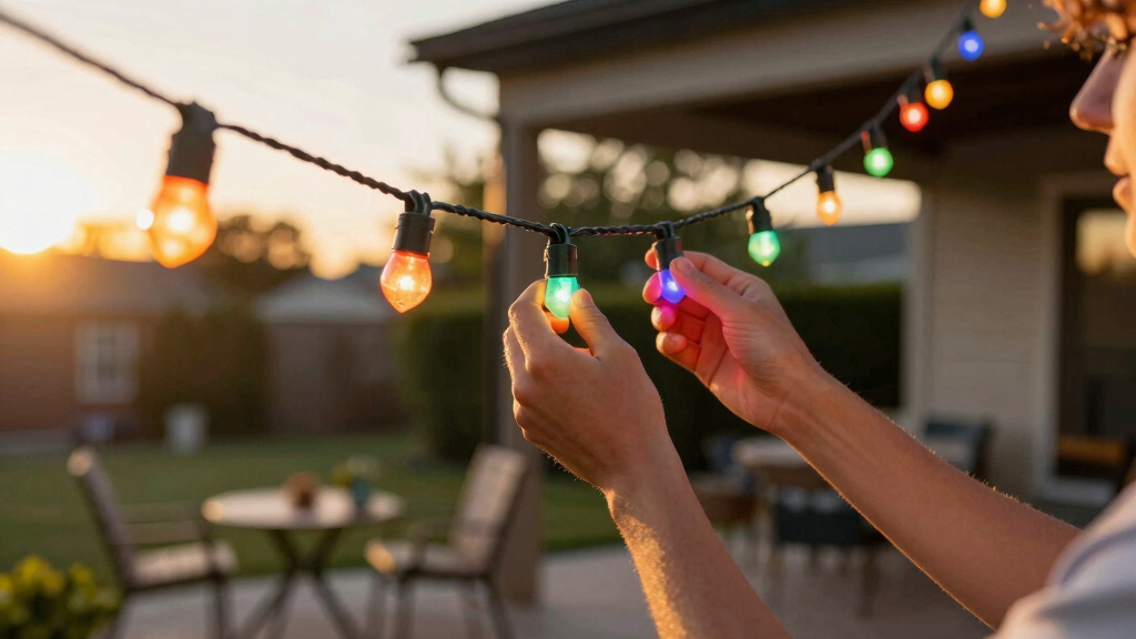 patriotic LED string lights
