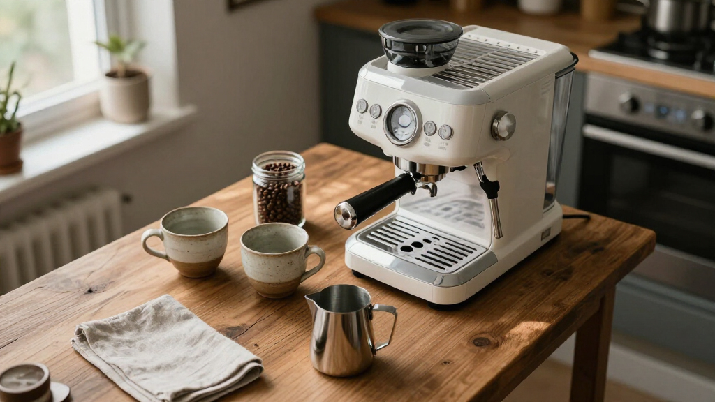 espresso machine with water line