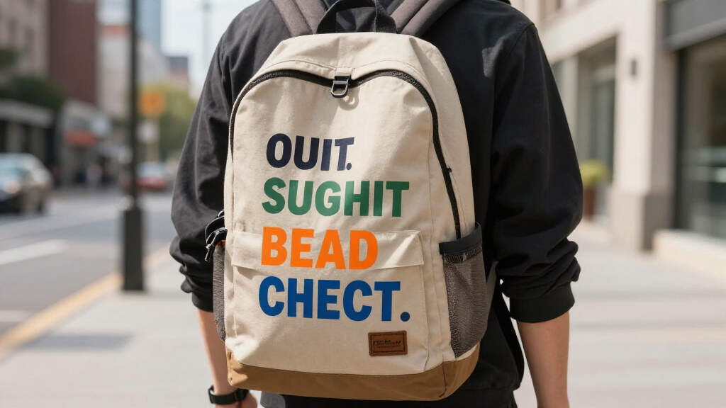 motivational quote backpacks
