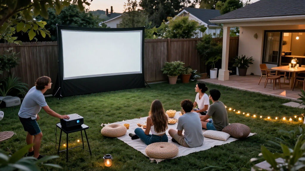 movie night projector screens