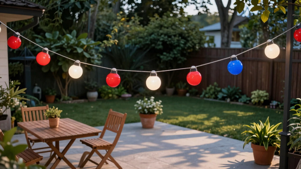 patriotic outdoor string lights