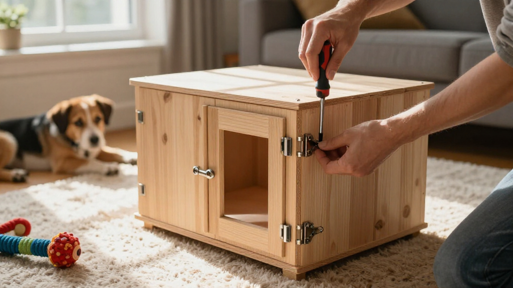 dog crate with two doors for easy access
