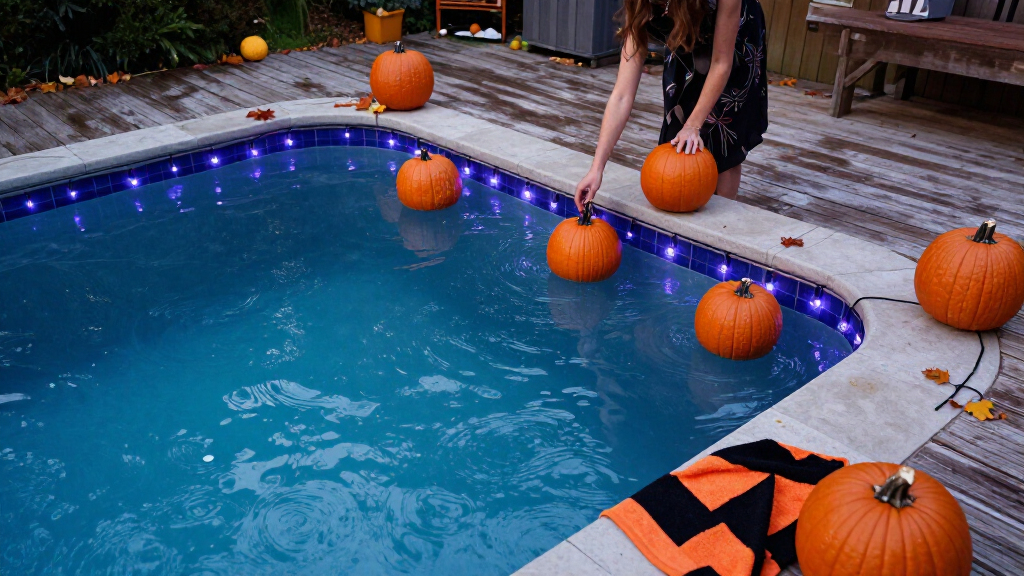 Halloween pool decorations