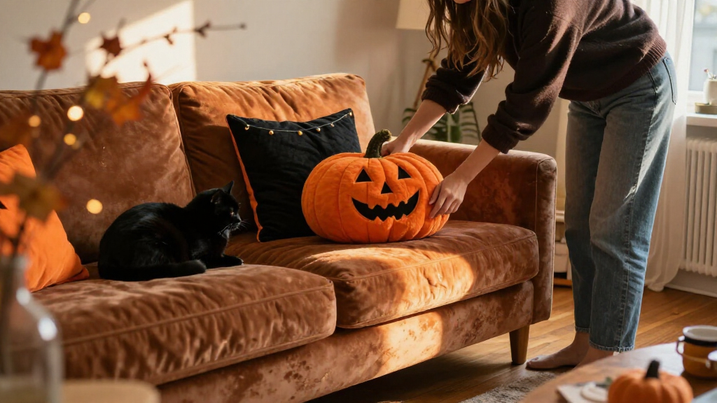 Halloween throw pillows