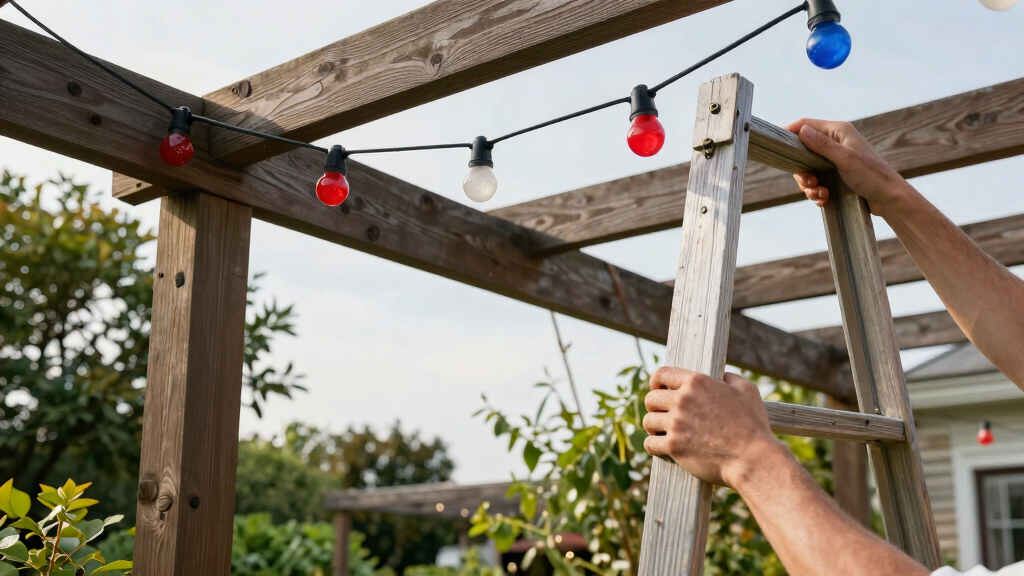 patriotic outdoor string lights