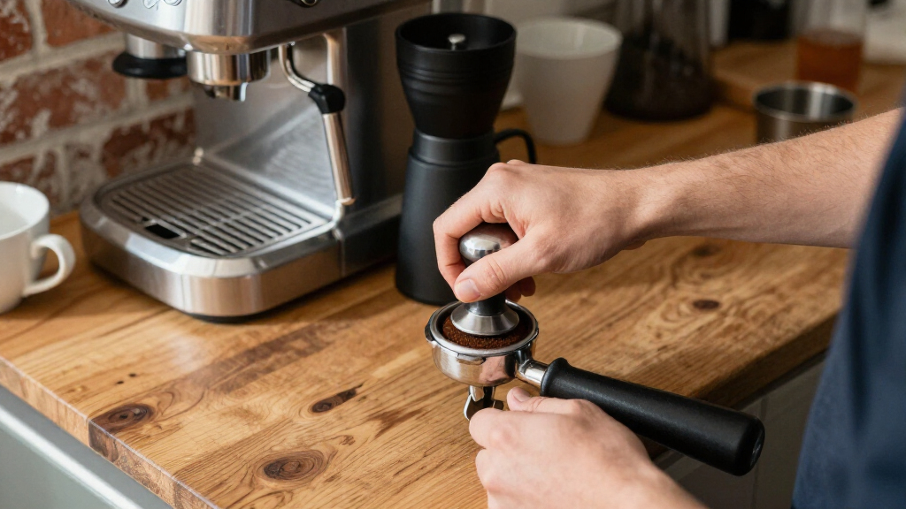espresso machine with coffee grinder