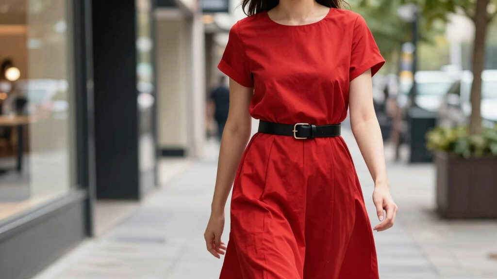 best belted red dresses