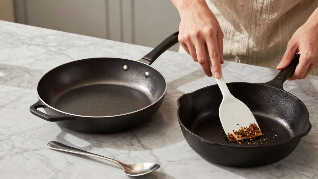 carbon steel vs cast iron pans