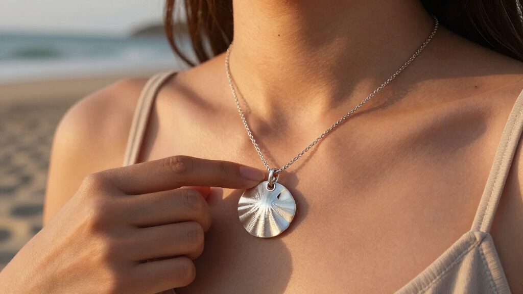 sand dollar sterling necklace