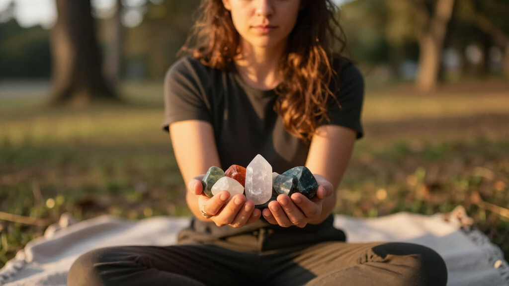 crystal healing meditation sets
