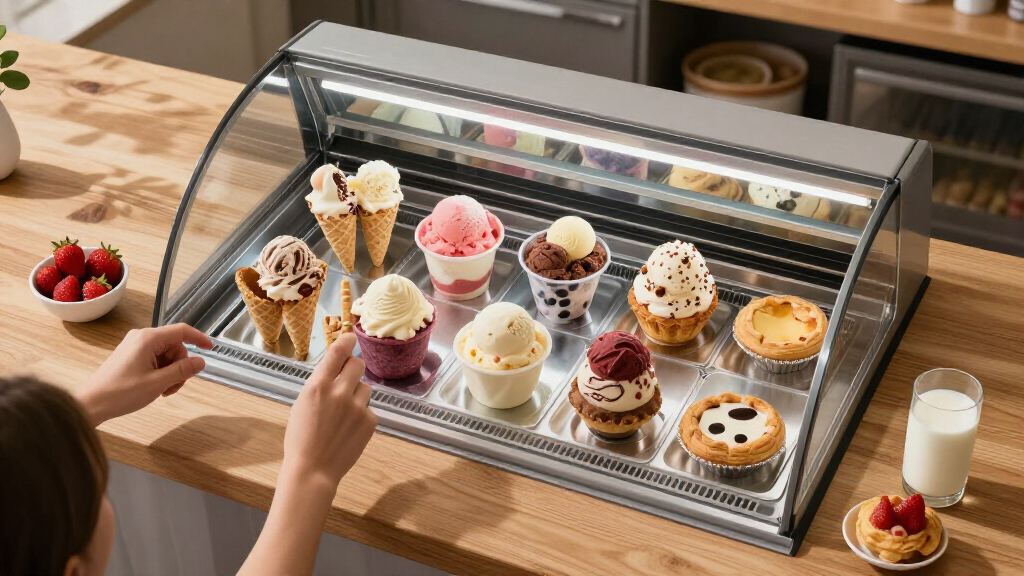 countertop refrigerated dessert display case