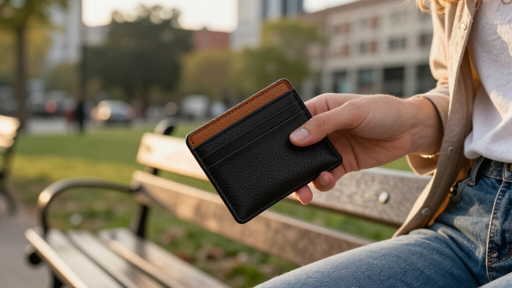 vegan leather card holder wallets for minimal carry