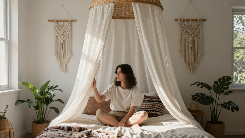 boho bed canopies
