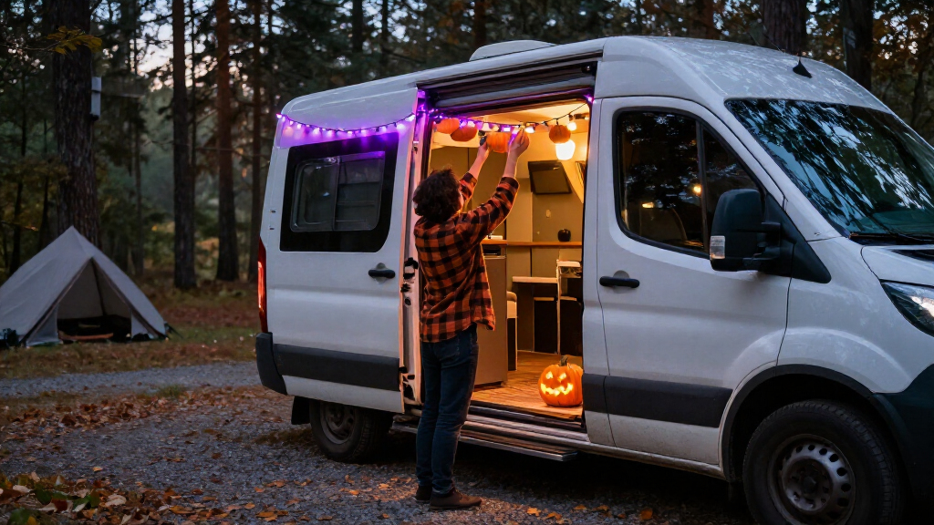 Halloween camper van decorations