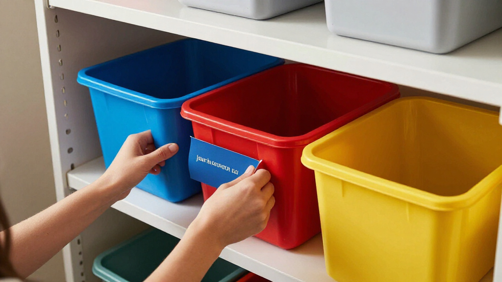 dorm room organization bins