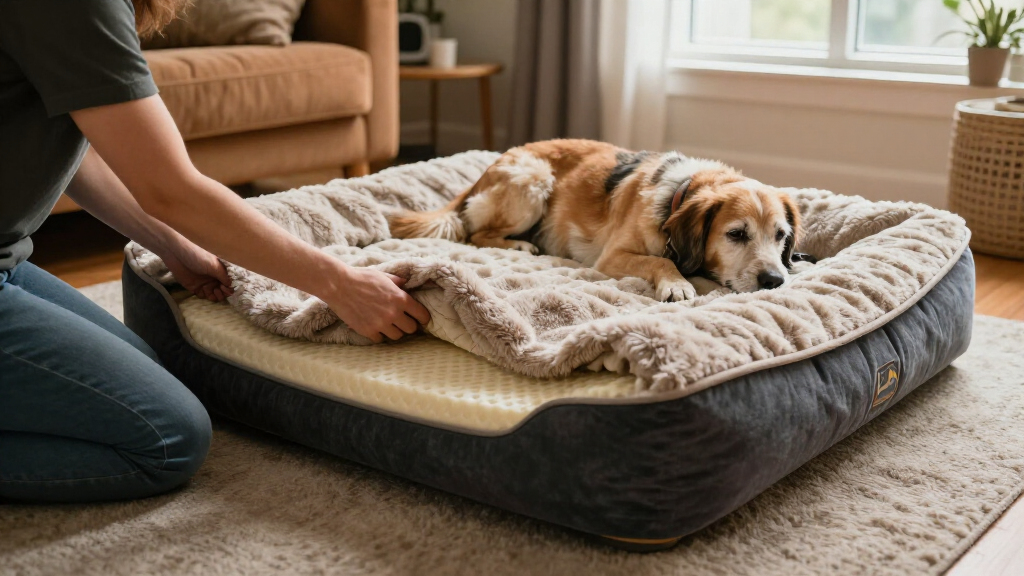 orthopedic dog bed for senior large dogs