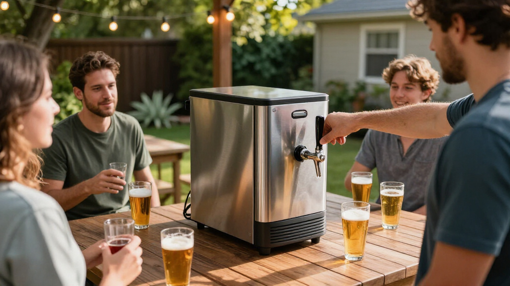 dual tap kegerator for parties
