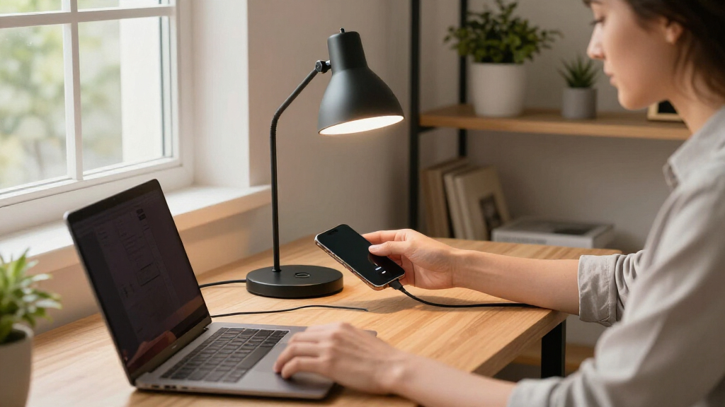 desk lamps with USB charging port