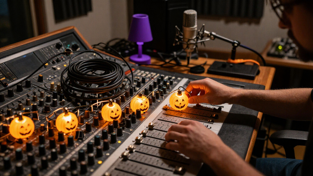 Halloween lighting for music studios