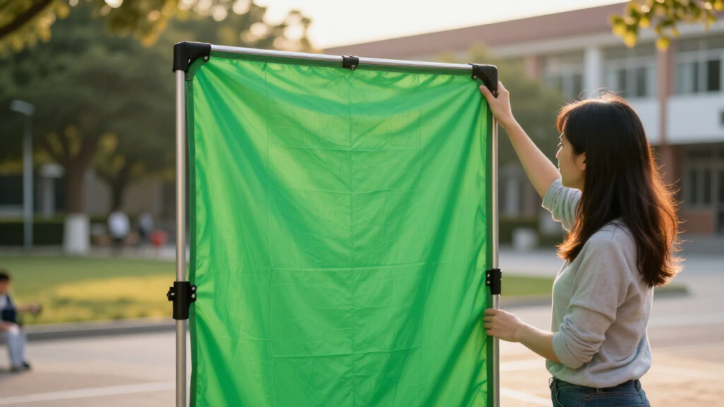 portable green screen kit for education videos