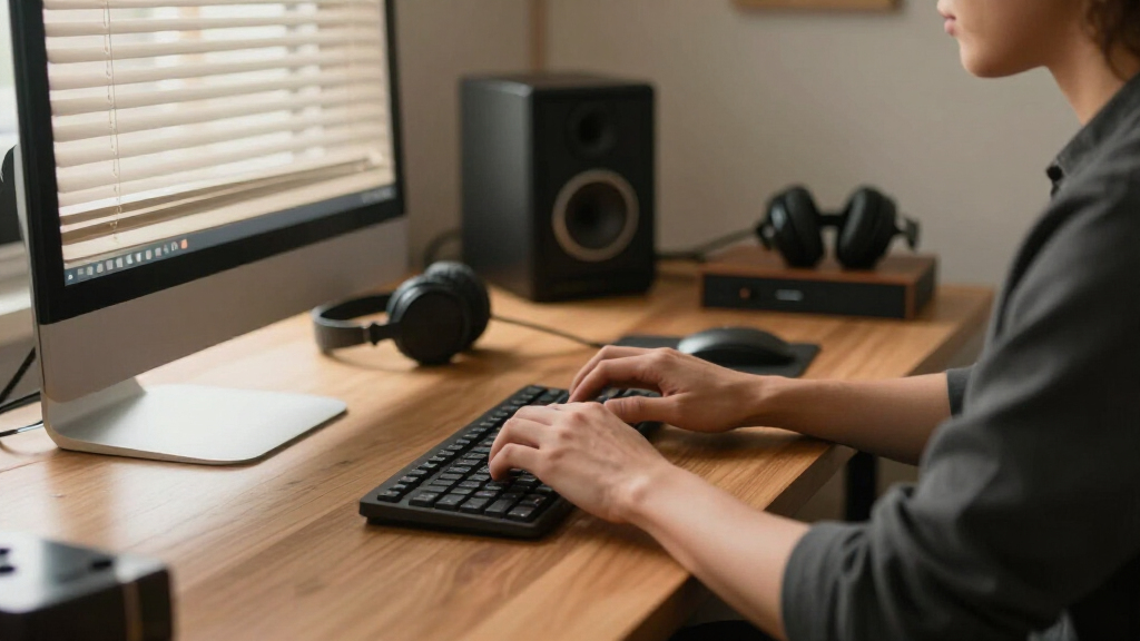 keyboard workstation under