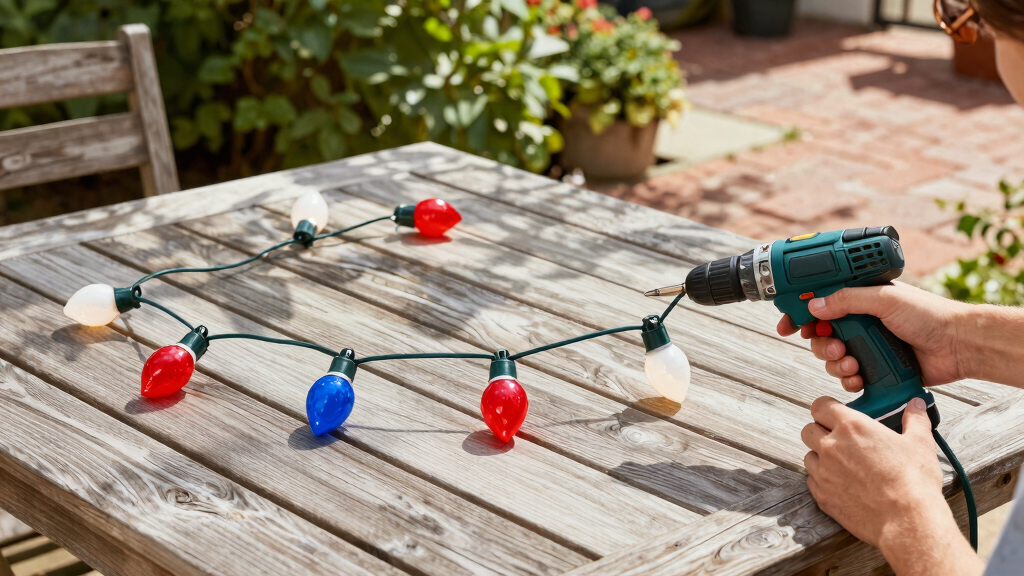 patriotic outdoor string lights