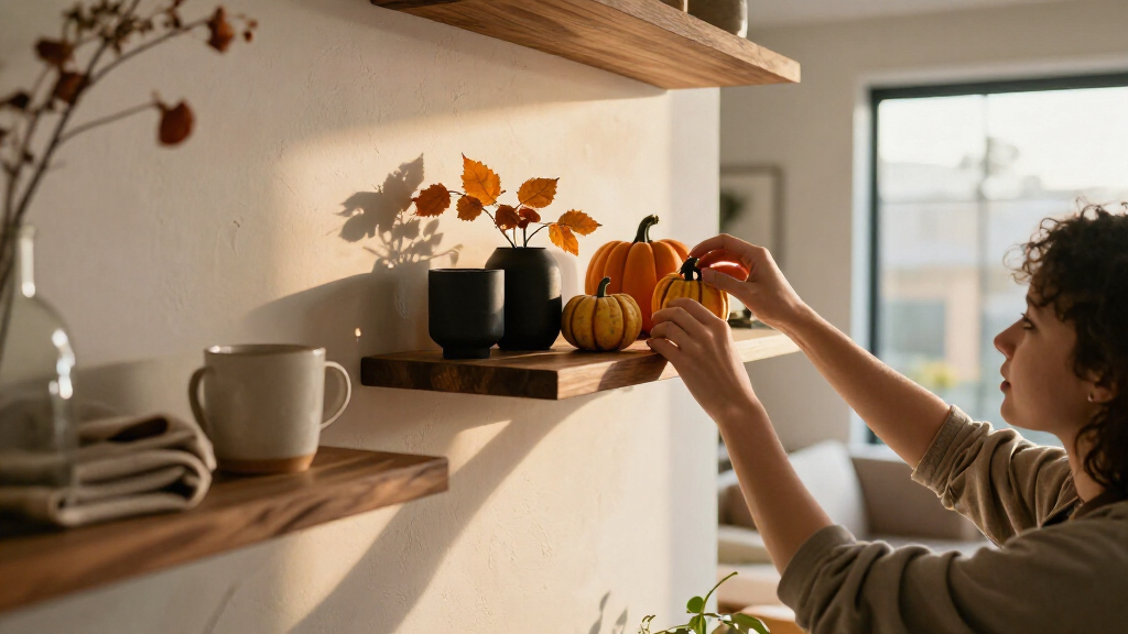 Halloween decorative wall shelves
